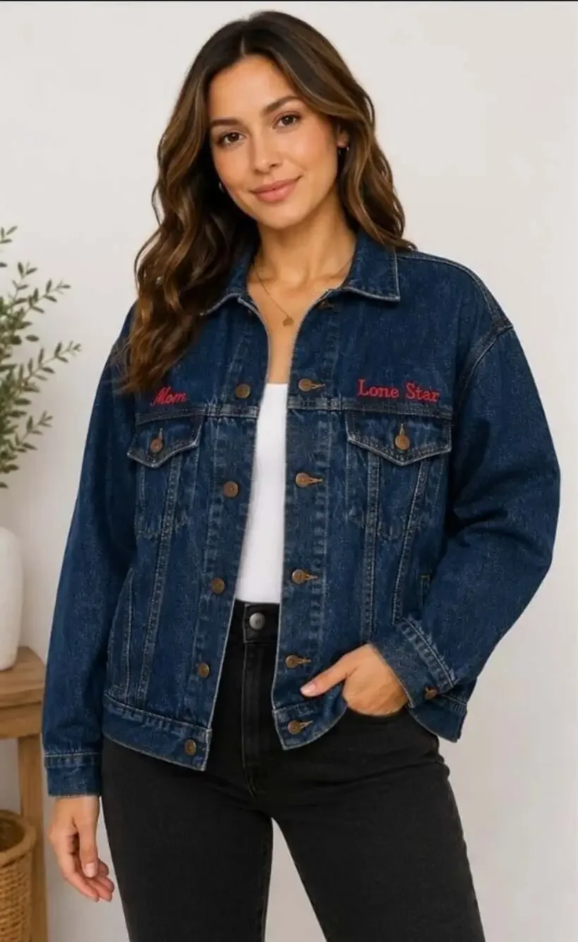 Vintage Jean Jacket Denim 90's Lone Star Band No News Tour XL Excellent T80